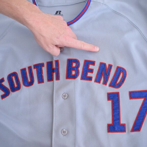 Russell Athletic South Bend Cubs Game Worn Scott Mckeon Gray Baseball Jersey XL - Picture 10 of 10